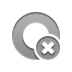 Close, round Gray icon