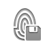 Fingerprint, Diskette Gray icon