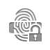 Fingerprint, Lock, reader, open Gray icon