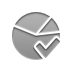 checkmark, Stats, pie, chart DarkGray icon