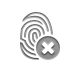 Close, Fingerprint DarkGray icon