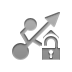 Lock, open, Usb Gray icon