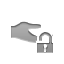 share, Lock, open, Hand Gray icon