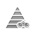 pyramid, Binoculars Gray icon