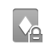 Lock, card, diamond, Game Icon