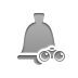 Binoculars, bell Gray icon
