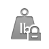 Lock, weight, pound Gray icon