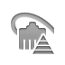 pyramid, Cable, Lan Gray icon