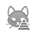 pyramid, Cat Gray icon