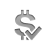 Dollar, Currency, checkmark, sign Gray icon