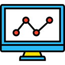 graph, technology, Stats, screen, monitor, Bar chart, statistics, Business Black icon