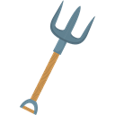 Rake, Tools And Utensils, pitchfork, gardening Black icon