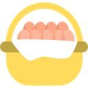 Boiled Egg, eggs, food, organic, protein, fried egg Khaki icon