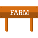Farm, sign, Entrance, signs Black icon