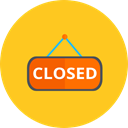 sign, signs, store, commerce, Shop, Closed Gold icon