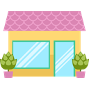 Shop, buildings, Restaurant, Business, store PaleTurquoise icon