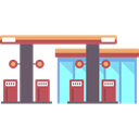 gasoline, buildings, petrol, gas station, Energy, fuel Black icon