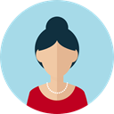 profile, Avatar, woman, Girl, Business, people, user LightBlue icon