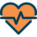 Heart, Heart Shape, Health Clinic, medical, heartbeat, healthy Coral icon