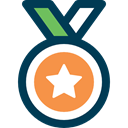 sports, Emblem, medal, award, Badge, reward, insignia MidnightBlue icon