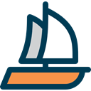 Boat, Boats, sail, Sailboat, sailing, sailing boat, transport MidnightBlue icon
