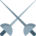 foil, Fencing, Olympic Games, swords, sports, saber, weapons Black icon