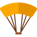 Gliding, sports, Parachute, Paragliding, Paraglider, Parachutist Black icon