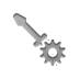 technical, Gear, Screwdriver Gray icon