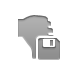 Hand, Thumbsdown, Diskette DarkGray icon