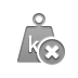 kilogram, weight, Close Gray icon