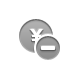 yen, coin, delete DarkGray icon