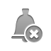 bell, Close Gray icon