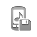 Diskette, ringtone Gray icon