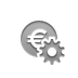coin, Gear, Euro Gray icon