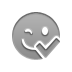 wink, checkmark, smiley DarkGray icon