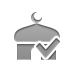 Mosque, checkmark Icon