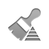 Brush, pyramid, wide Gray icon