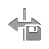 Diskette, horizontal, Flip Gray icon