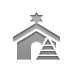 pyramid, Synagogue Gray icon