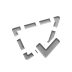 polygonal, Selection, checkmark Gray icon