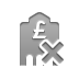 Bank, cross, pound DarkGray icon