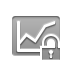 Lock, Stats, chart, line, open DarkGray icon