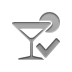 cocktail, checkmark Gray icon