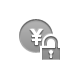 coin, open, Lock, yen DarkGray icon