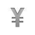 sign, yen, Currency DarkGray icon