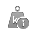 kilogram, weight, Info Gray icon