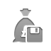 pound, Diskette, Money, Bag Gray icon