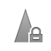 Lock, sharpen Gray icon