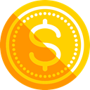Currency, Cash, Business, commerce, Money, coin Gold icon