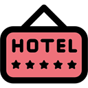signs, sign, Hostel, Rest, hotel LightCoral icon